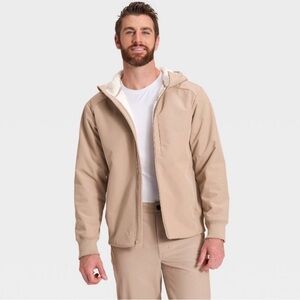 Men's Tan Hooded Jacket